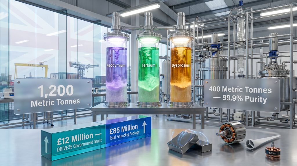 Ionic Rare Earths Belfast magnet recycling facility rendering
