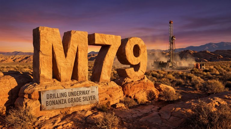 Mammoth Minerals Ltd-M79-M79 silver drilling in desert landscape