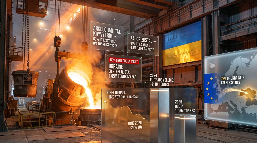 Ukraine steel output at risk infographic￼