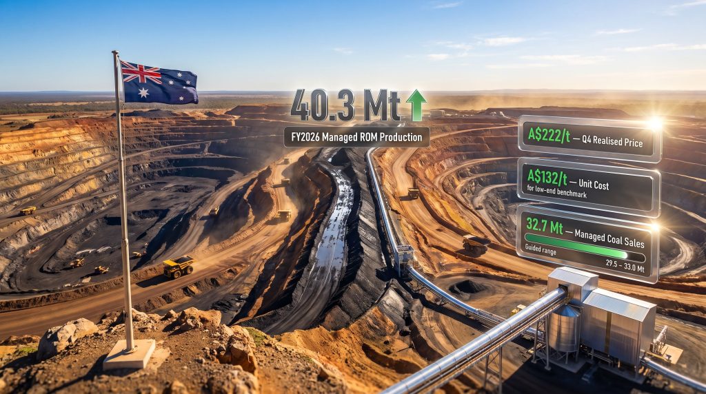 Whitehaven Coal Output & Sales Guidance FY2026