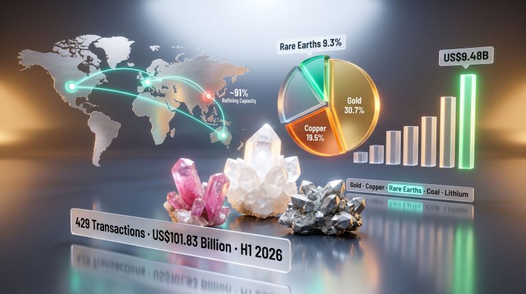 rare earths rising in global mining deal count infographic
