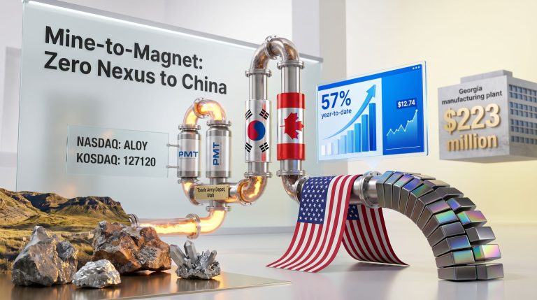 REalloys and JS Link rare earth magnet manufacturing partnership graphic