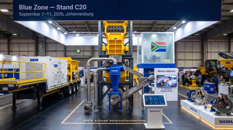 Weir at Electra Mining Africa stand display