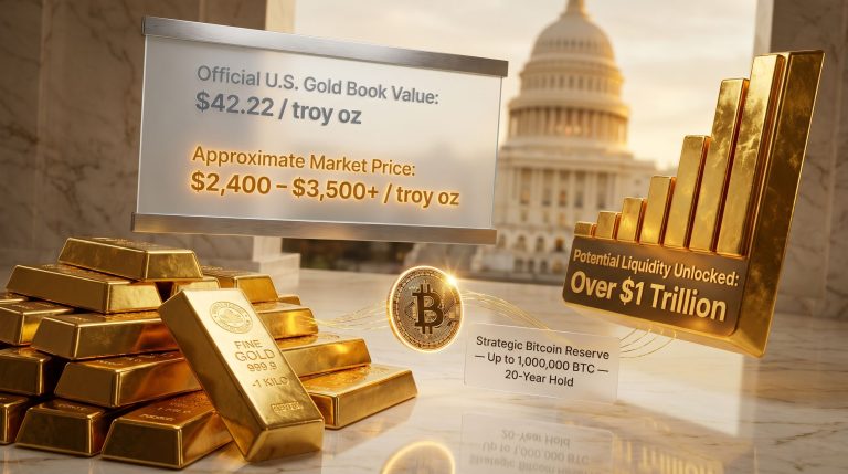 HR 8957 Bitcoin reserve gold revaluation graphic