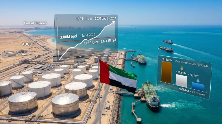 UAE oil output after leaving OPEC forecast chart
