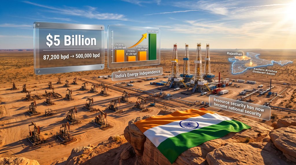 Vedanta Oil $5 billion investment to boost output fivefold infographic