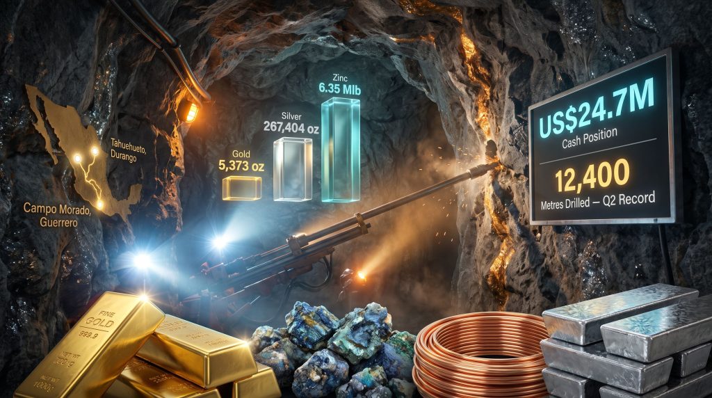 Luca Mining cash position falls to US$24.7 million infographic