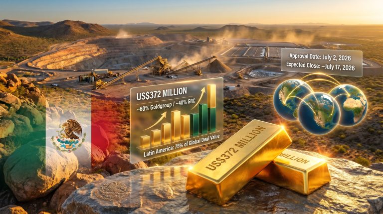 Goldgroup Gold Resource merger approval graphic