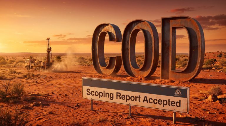 Coda Minerals Ltd-COD-COD scoping report accepted in desert