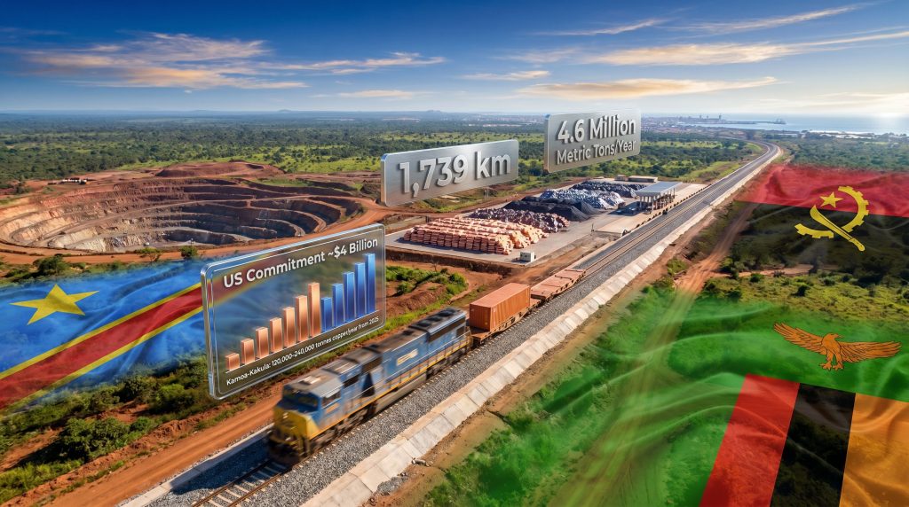 Congo Mota-Engil Lobito Corridor rail link map illustration
