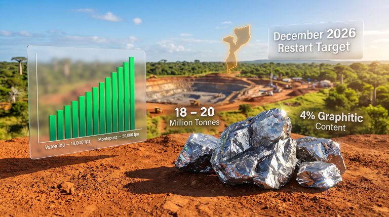 Total Graphite halts production at Vatomina mine infographic