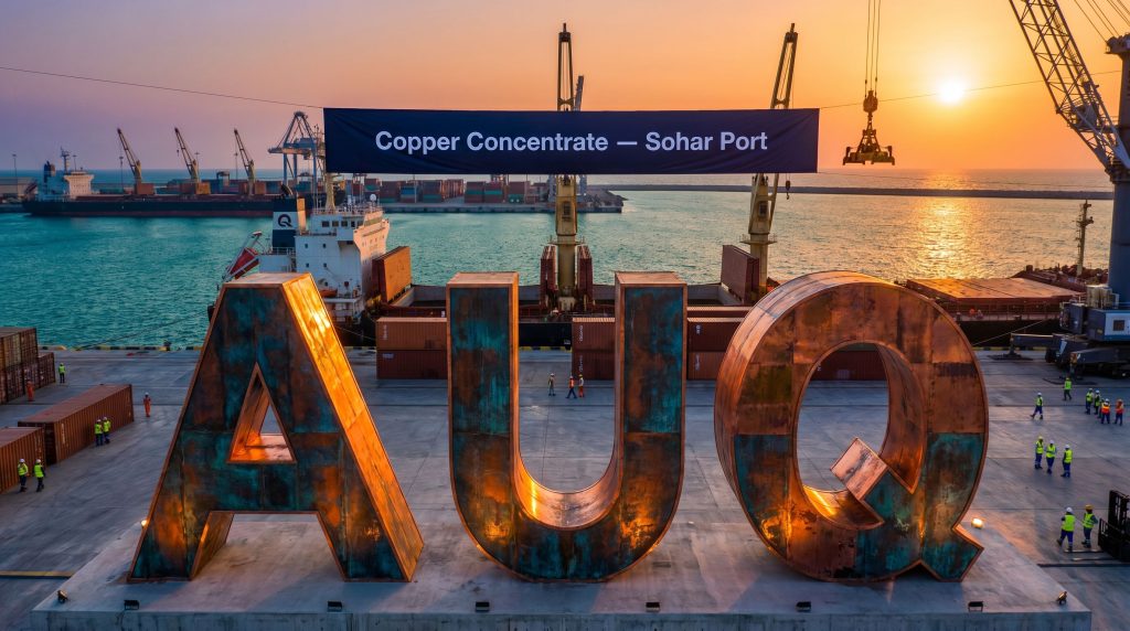 Alara Resources Ltd-AUQ-Copper concentrate at Sohar Port sunset
