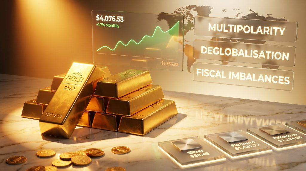 Gold Slips but Ends Four-Month Losing Streak