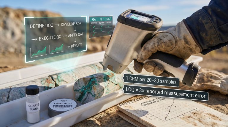 portable XRF QAQC and data quality objectives workflow