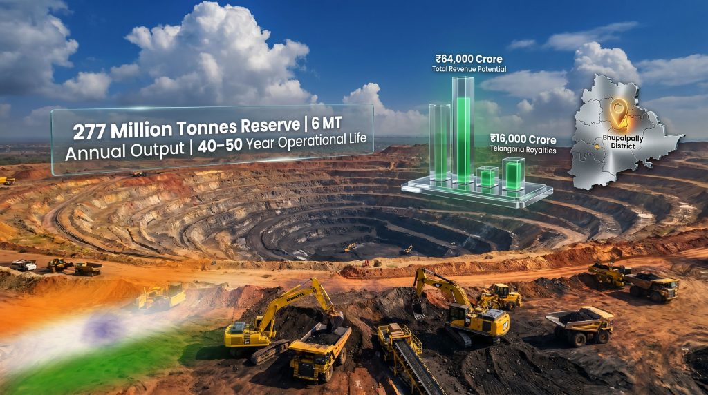 Tadicherla-2 coal block to Singareni Collieries Company Ltd mine infographic