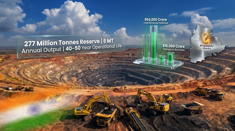 Tadicherla-2 coal block to Singareni Collieries Company Ltd mine infographic