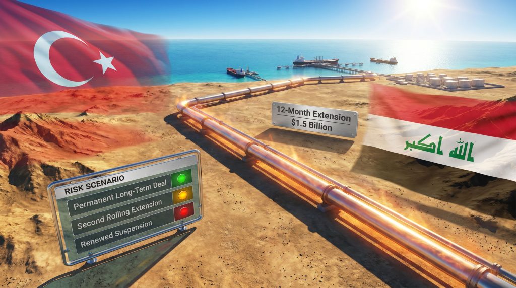 Turkey Iraq oil pipeline deal extension graphic