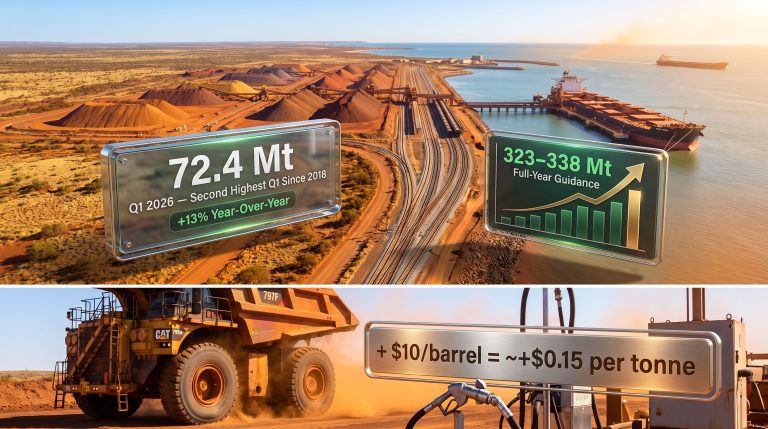 Rio Tinto iron ore exports rebound infographic