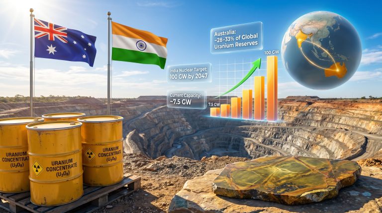 Modi Australia-India nuclear energy cooperation infographic