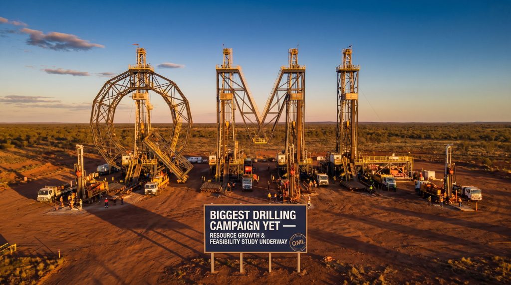 Qmines Ltd-QML-QML biggest drilling campaign site setup