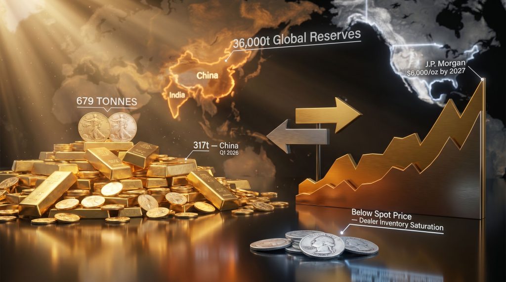 Physical gold buying and selling trends chart