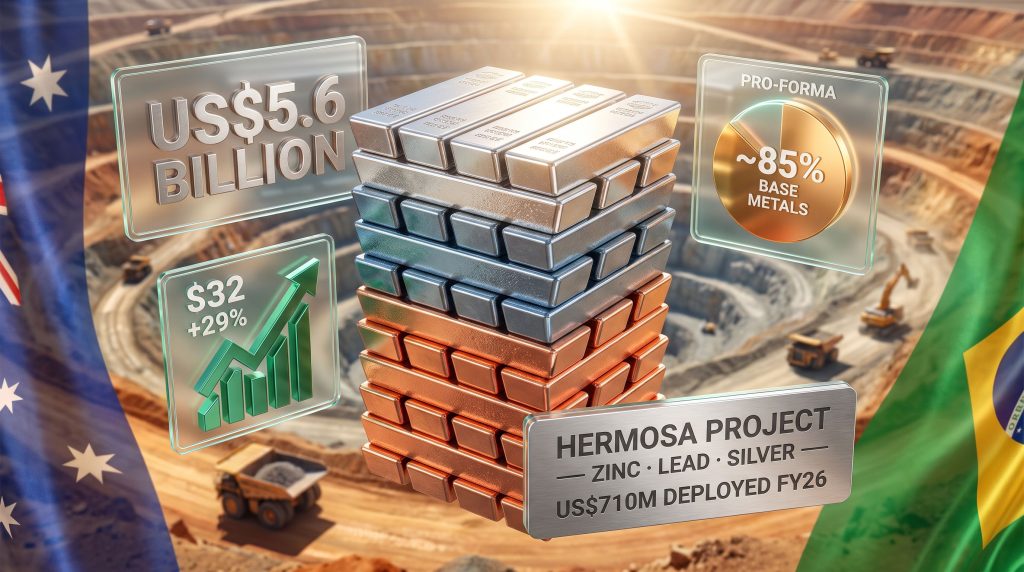 South32 operating results and Alcoa aluminium sale graphic