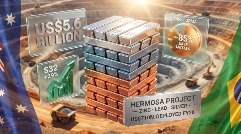 South32 operating results and Alcoa aluminium sale graphic