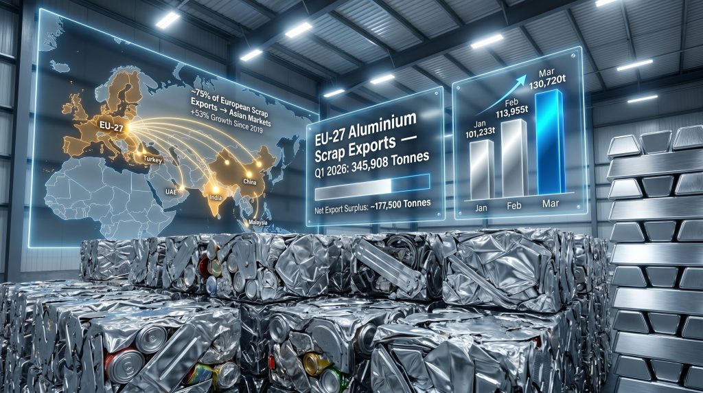 Europe aluminium scrap exports warehouse infographic