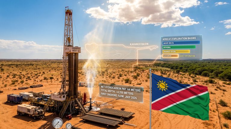 ReconAfrica gas discovery in Namibia’s Kalahari Desert drilling rig
