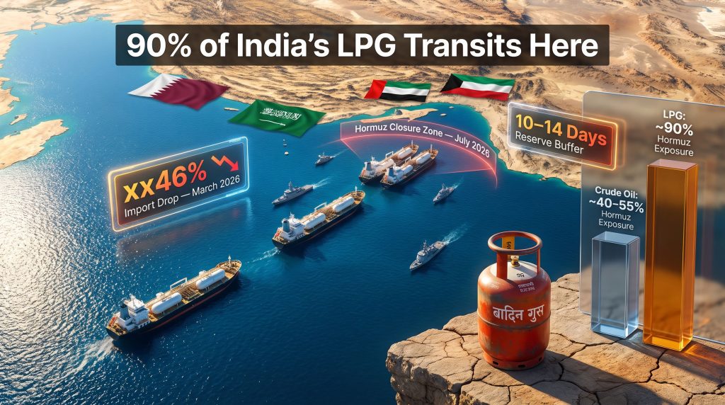 India LPG imports from the Gulf at risk due to Strait of Hormuz conflict map