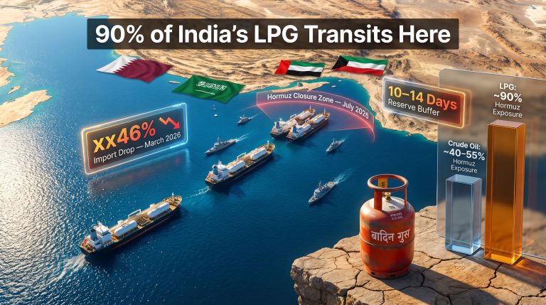 India LPG imports from the Gulf at risk due to Strait of Hormuz conflict map