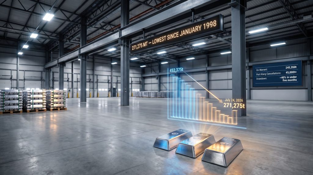 LME Aluminium Stocks Hit Century Low in 2026