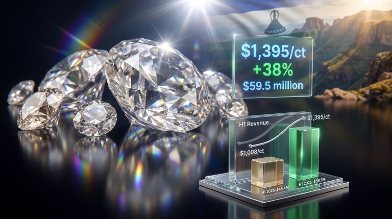 Gem Diamonds H1 Earnings Rise Despite Lower Output