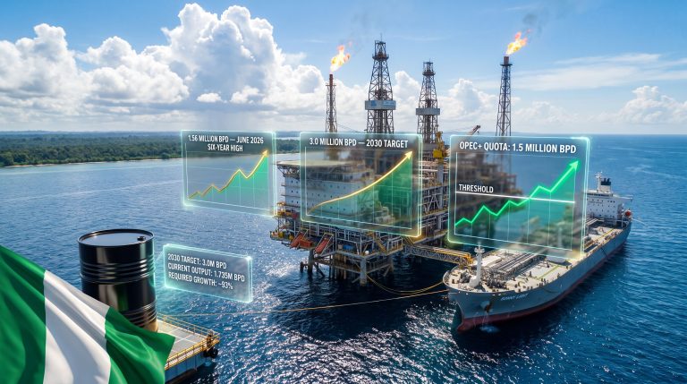 Nigeria oil production target offshore growth chart