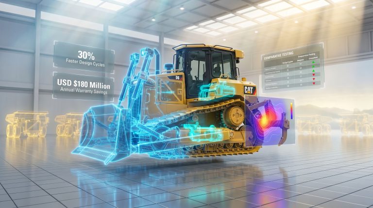 Caterpillar virtual machine design and testing bulldozer simulation