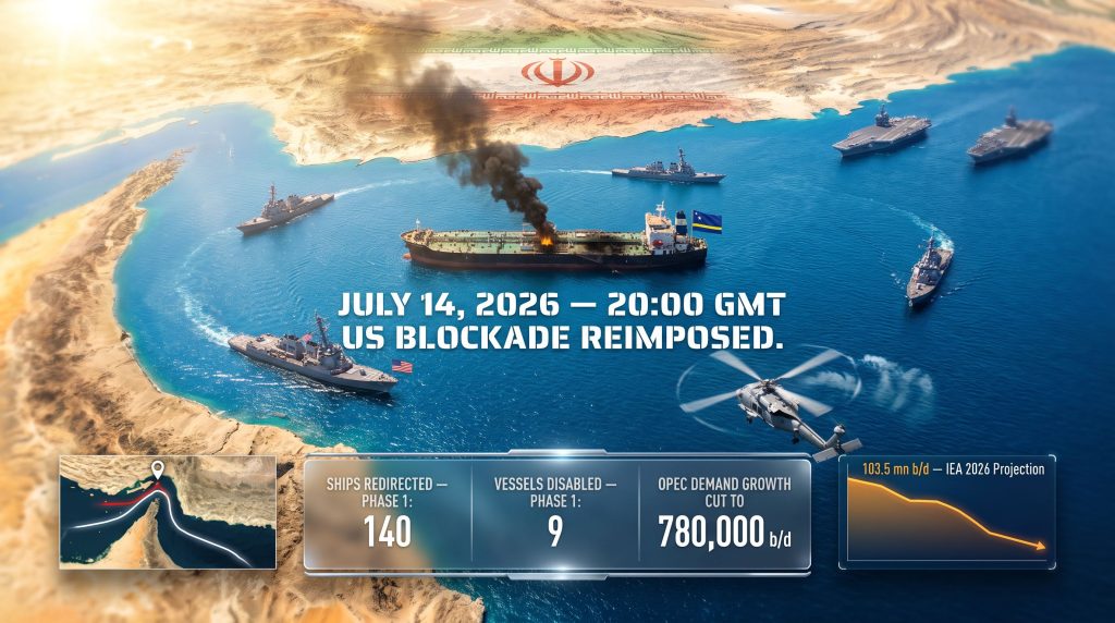 US restarts enforcement of Iran blockade map graphic