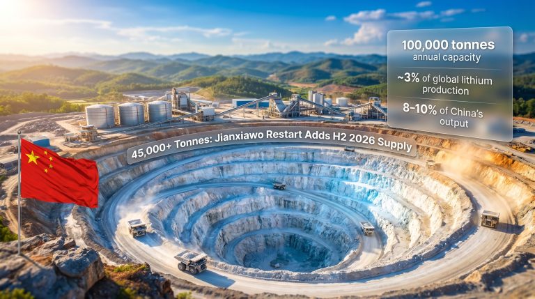 CATL Jianxiawo lithium mine restart infographic