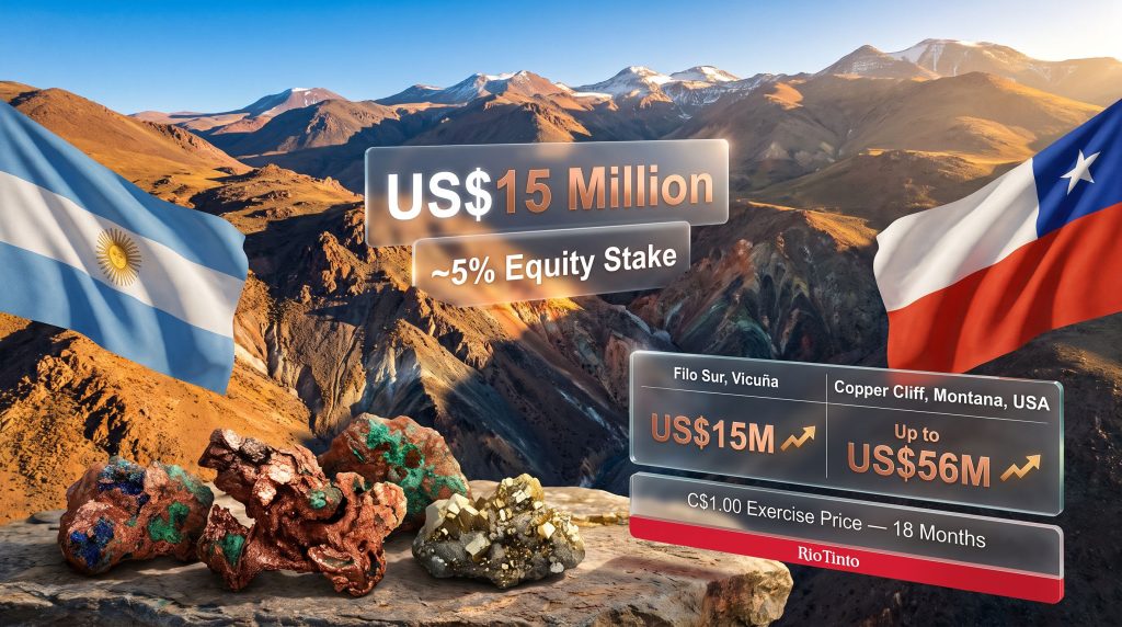 Rio Tinto investment in Mogotes Metals infographic
