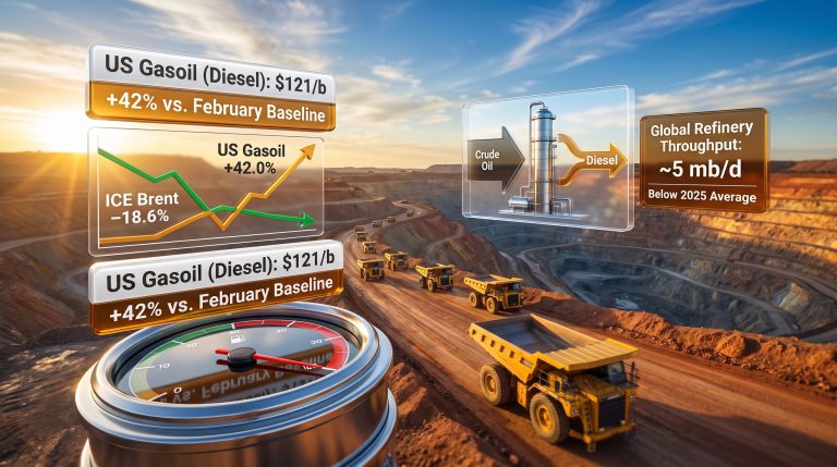 diesel prices and refinery constraints infographic
