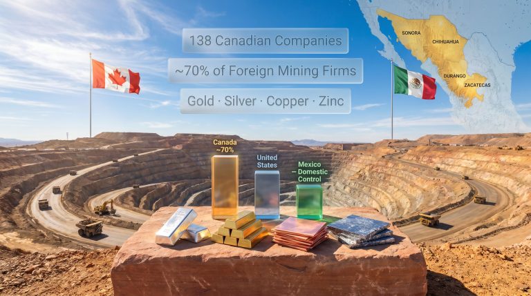Canada mining leadership in Mexico infographic overview