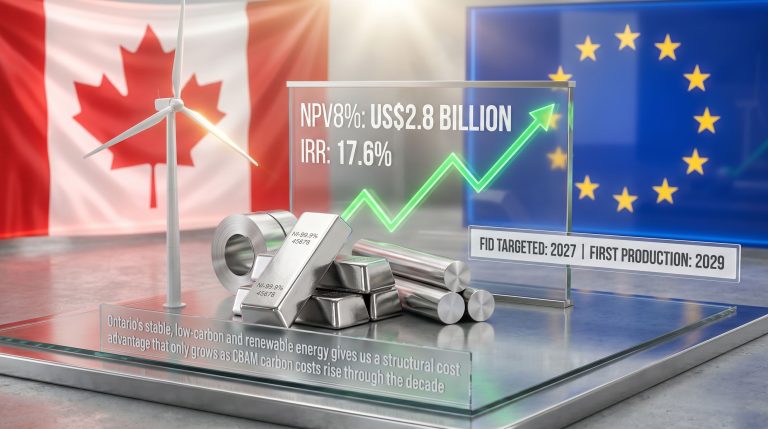 Canada Nickel RWEST MOU low-carbon steel expansion
