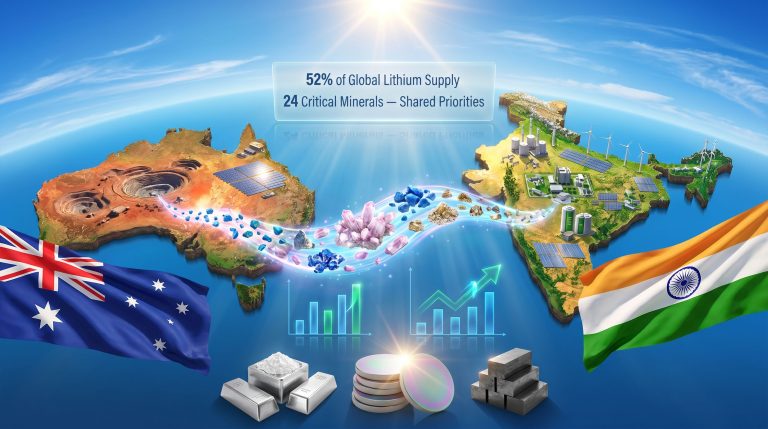 India Australia critical minerals and clean energy ties infographic