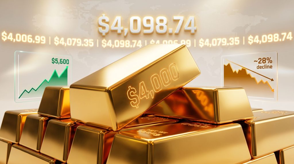 gold bull bear battle with price charts