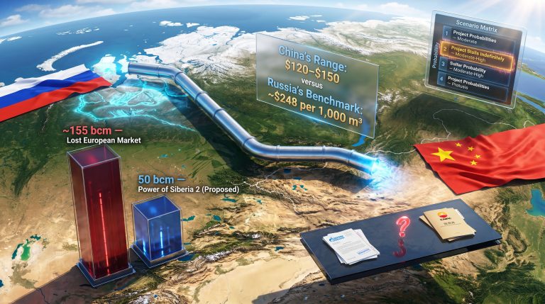 Power of Siberia 2 China Russia gas price dispute map