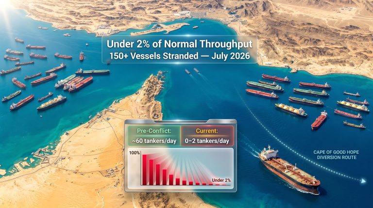 Strait of Hormuz tanker traffic disruption map