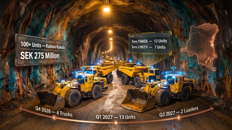 Kamoa Copper Orders 19 Sandvik Trucks for DRC Mine