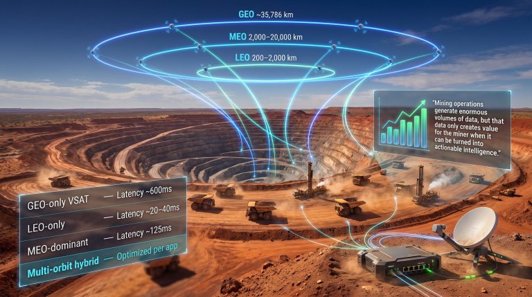 Satellite Connectivity for Cloud-Based Mining Ops