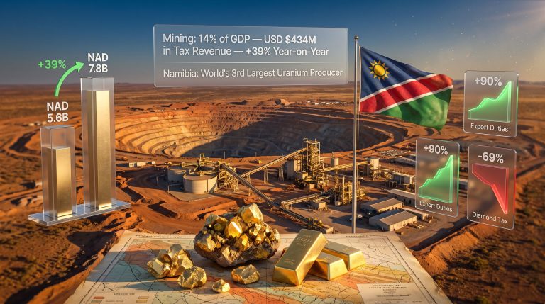 Namibia Mining Sector: 14% GDP, $434M in Taxes