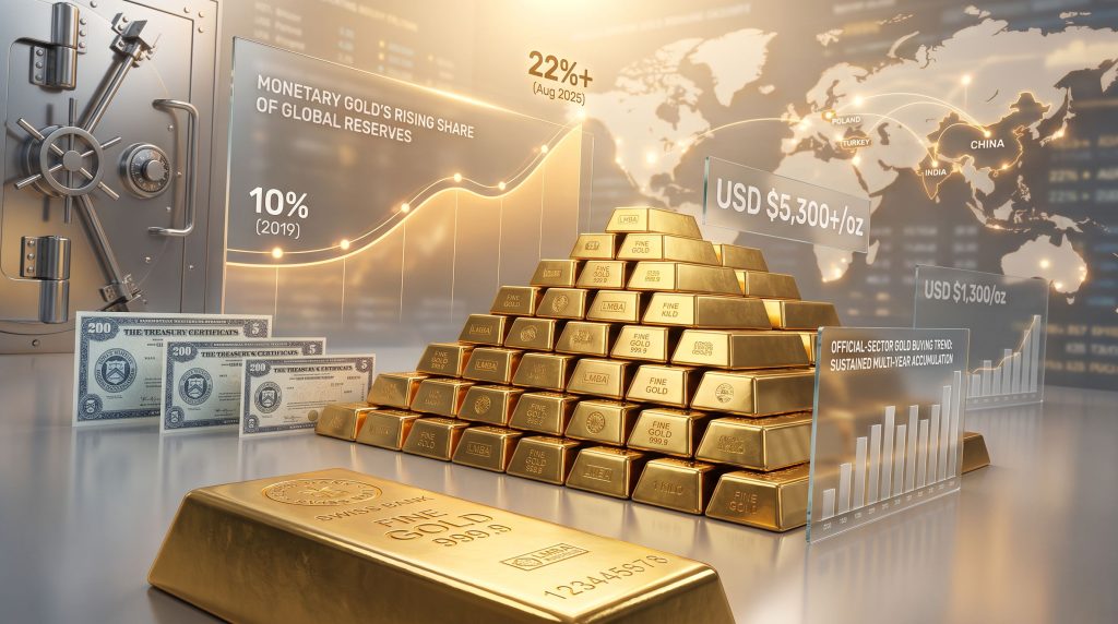 Central Banks Shifting From US Treasuries to Gold