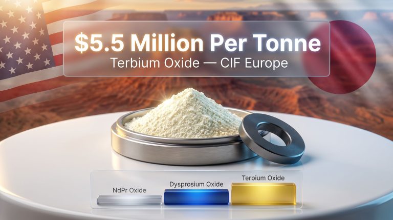Energy Fuels Terbium Oxide Qualified by Japan Magnet Maker